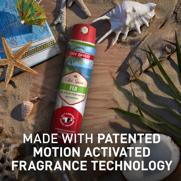 Old Spice Men's Antipespirant & Deodorant Invisible Dry Spray - Fiji Scent - Fresher Collection - 4.3oz