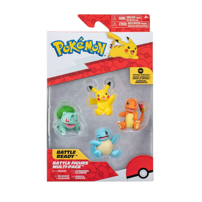 Pokemon Battle Figure Multipack - Pikachu, Bulbasaur, Charmander, & Squirtle 4 Pack SEE DETAILS