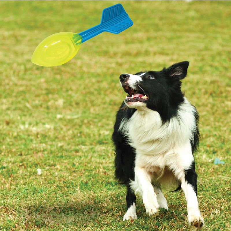 NERF 12" TPR Squeak Vortex Interactive Dog Toy - Green/Blue