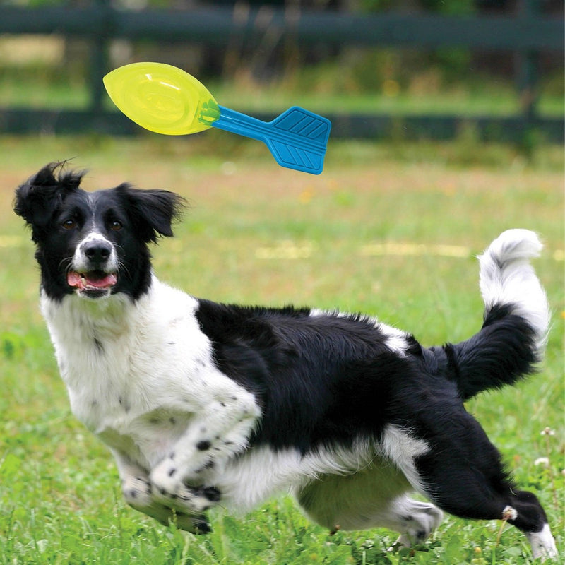 NERF 12" TPR Squeak Vortex Interactive Dog Toy - Green/Blue