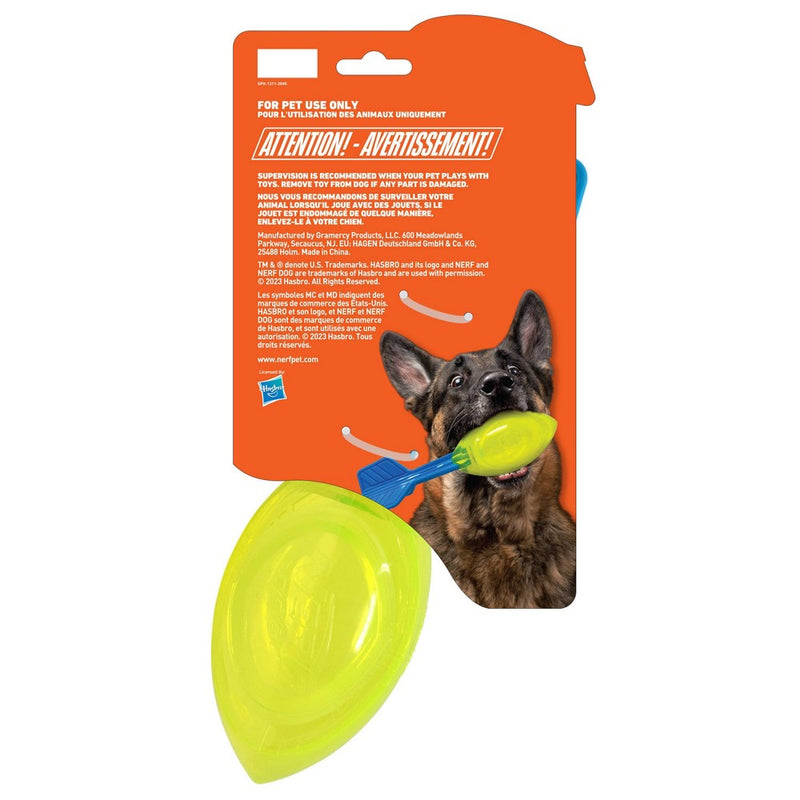 NERF 12" TPR Squeak Vortex Interactive Dog Toy - Green/Blue