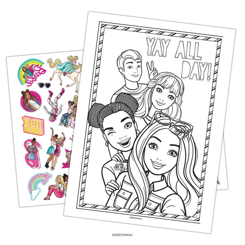 Barbie Coloring & Activity with Tattoos