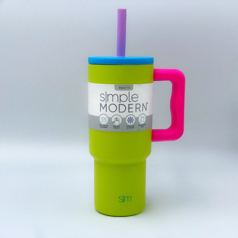 Simple Modern 24oz Stainless Steel Trek Paradise Mix Straw Tumbler Light Green