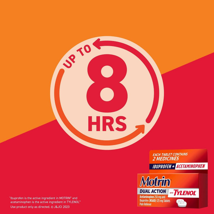 Motrin Acetaminophen Dual Action with Tylenol Pain Reliever - 80ct