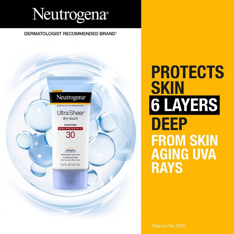 Neutrogena Ultra Sheer Dry-Touch Sunscreen Lotion - SPF 30 - 5 fl oz EXP 09/2026