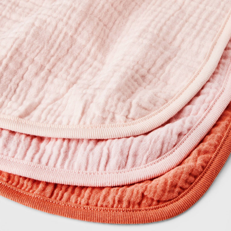 Baby 3pk Basic Muslin Burp Cloth - Cloud Island Pink