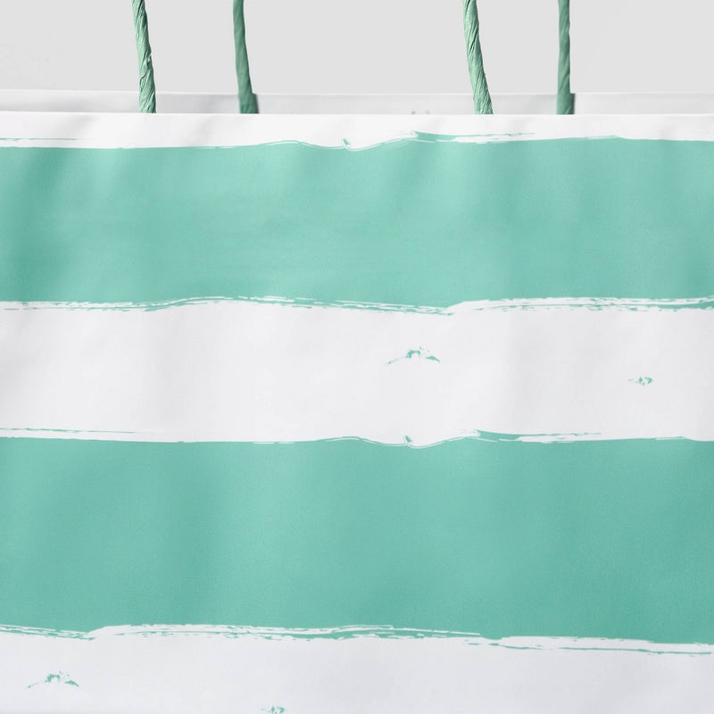 Large Striped Vogue Bag Mint - Spritz
