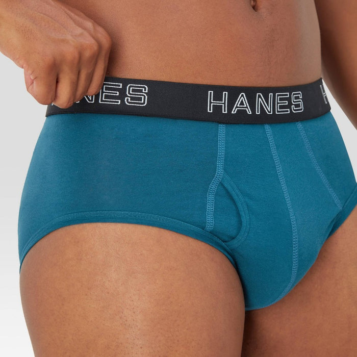 Hanes Premium Men's Stretch Classic Briefs 6pk - Blue/Black/Red S