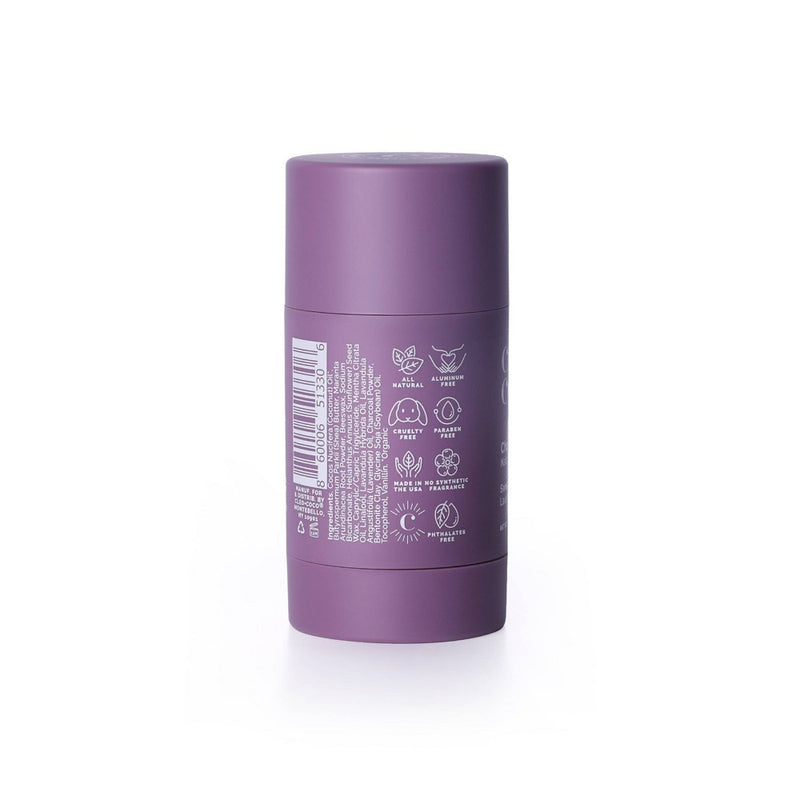 cleo+coco. Natural Charcoal Deodorant For Men and Women - Aluminum Free - Lavender Vanilla - 1.7oz