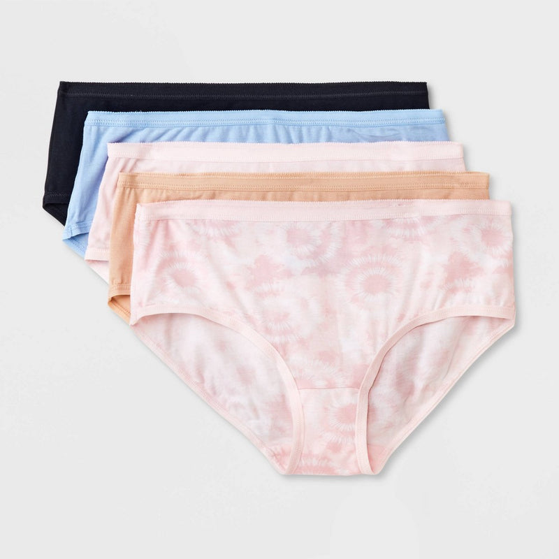 Girls' 5pk Tie-Dye Modal Hipster - art class Pink/Blue/Beige L