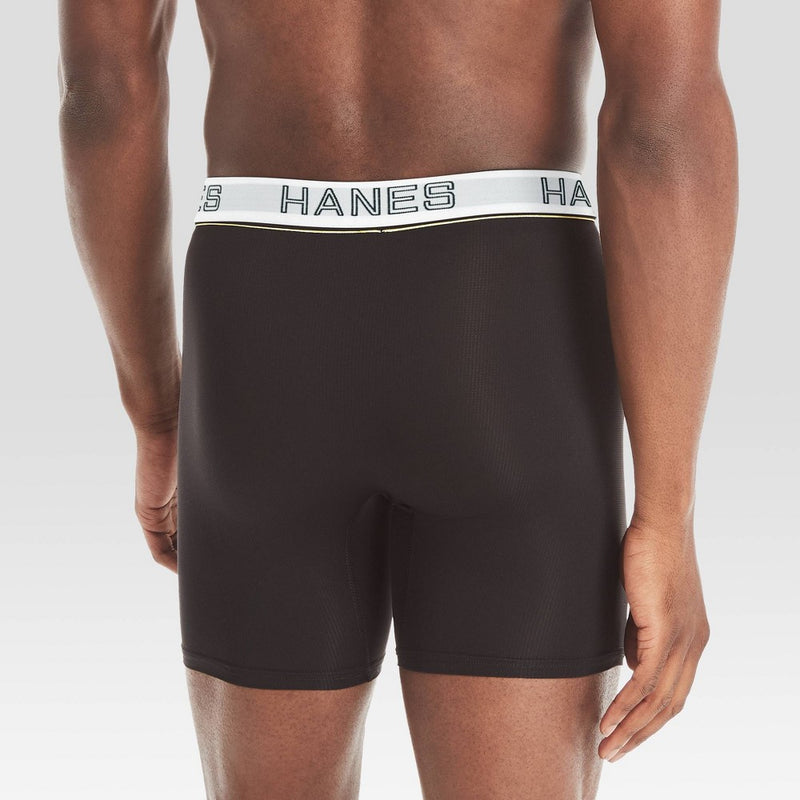 Hanes Originals Premium Men's Lightweight Mesh Comfort Flex Fit Boxer Briefs - Black L
