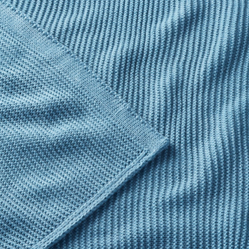 Knit Baby Blanket - Blue - Cloud Island