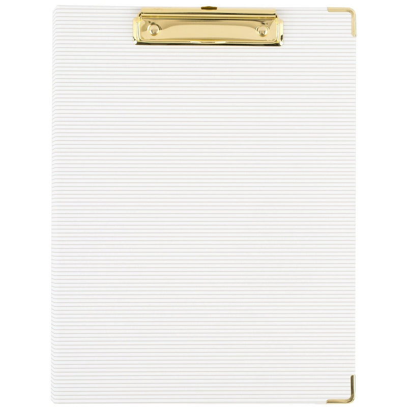 Sugar Paper Essentials Clipfolio Gray Stripe