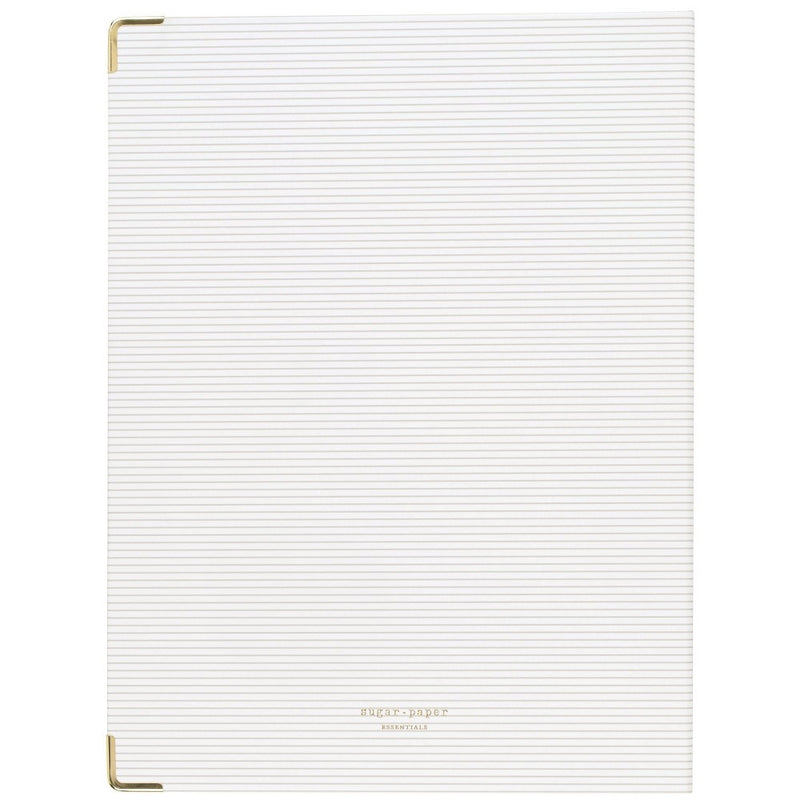 Sugar Paper Essentials Clipfolio Gray Stripe