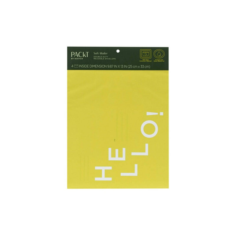 Scotch 4pk Packt Small Mailer Lime Green