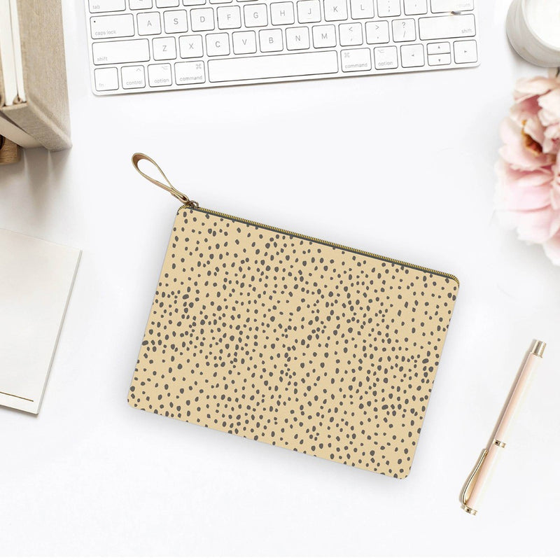 Blue Sky The Everygirl Zipper Pouch Tan