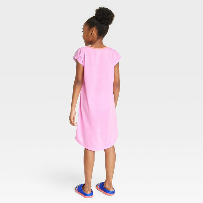 Girls' L.O.L. Surprise! NightGown with Slippers Pajama Set - Pink/White 10-12