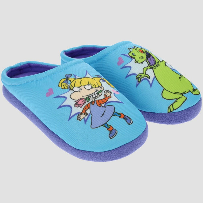 Girls' Rugrats NightGown with Slippers Pajama Set - Blue/White 4-5