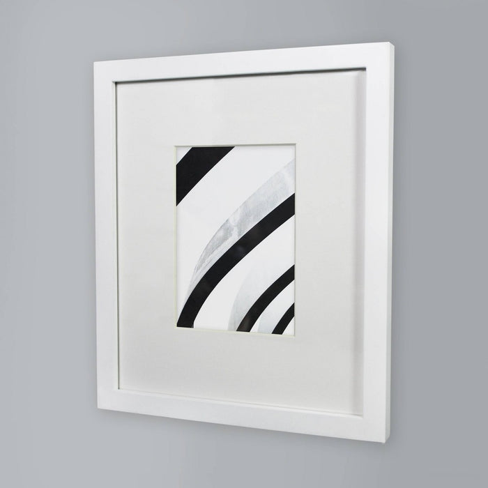 10" x 12" Matted to 5" x 7" Thin Gallery Frame White - Threshold