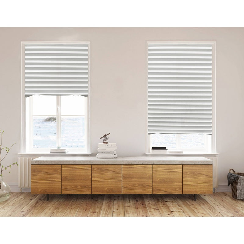 36"x72" Lumi Home Furnishings Light Filtering Pleated Paper Window Shade White (LOCAL PICKUP ONLY)