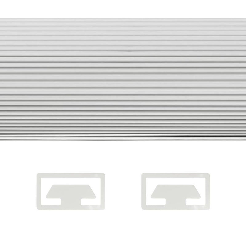 36"x72" Lumi Home Furnishings Light Filtering Pleated Paper Window Shade White (LOCAL PICKUP ONLY)