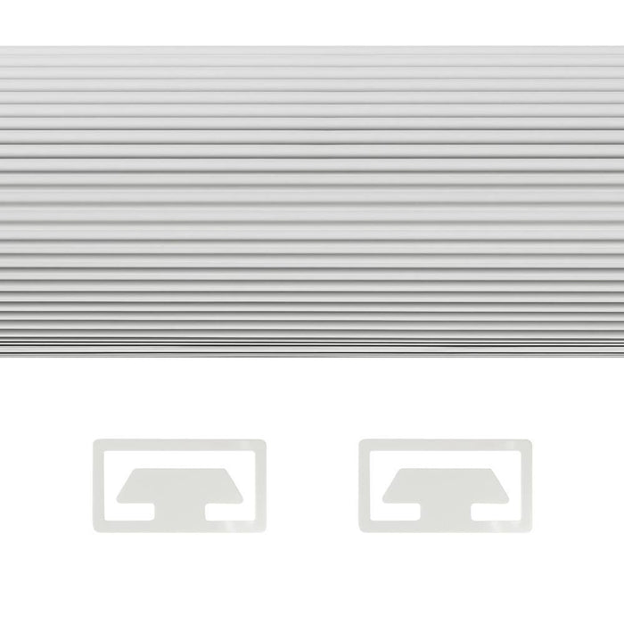 36"x72" Lumi Home Furnishings Light Filtering Pleated Paper Window Shade White