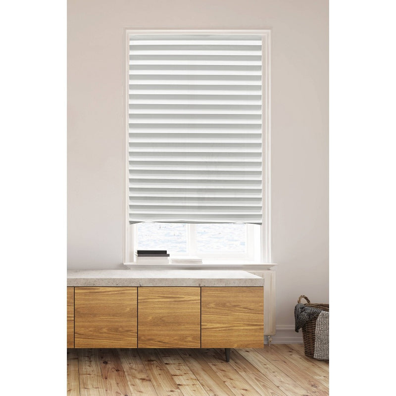 36"x72" Lumi Home Furnishings Light Filtering Pleated Paper Window Shade White (LOCAL PICKUP ONLY)