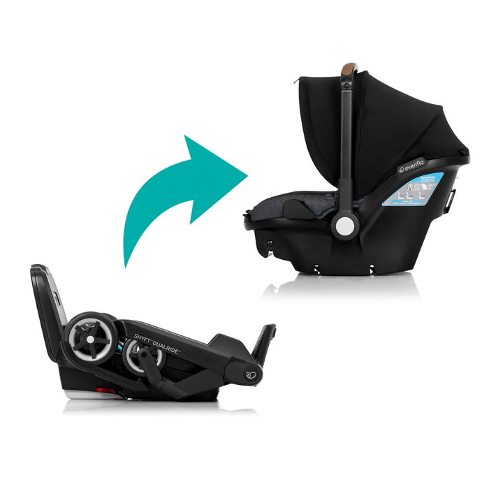 Evenflo Shyft DualRide Travel System with Carryall Storage - Boone Gray (LOCAL PICKUP ONLY)
