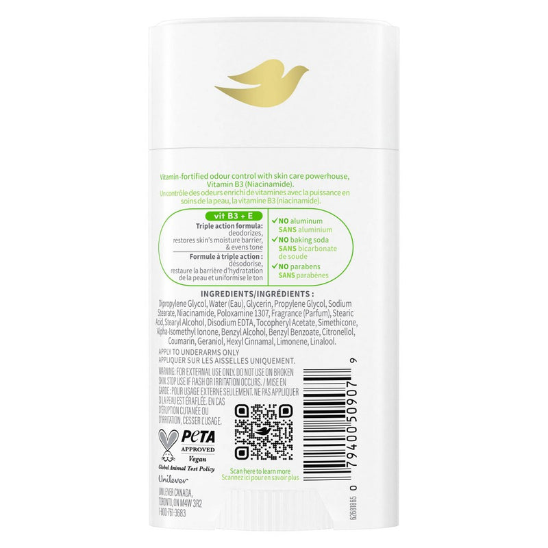 Dove Beauty VitaminCare+ Aluminum Free Cucumber & Melon Deodorant Stick for Women - 2.6oz