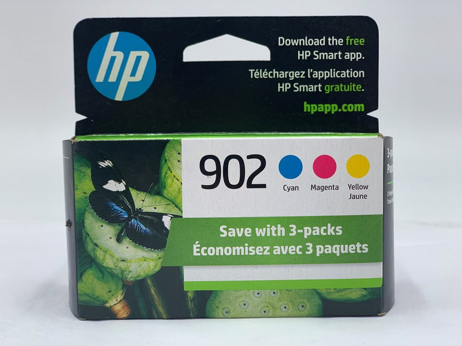HP 902 C/M/Y 3pk Ink Cartridges - Cyan, Magenta, Yellow- EXP 03/26