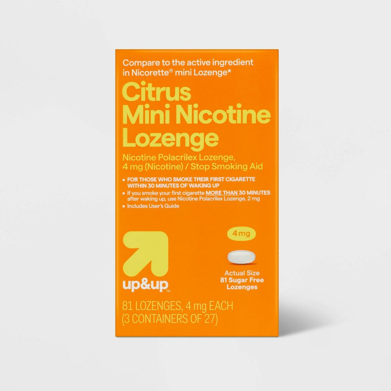 Nicotine 4mg Mini Lozenge - Citrus - 81ct - up & up