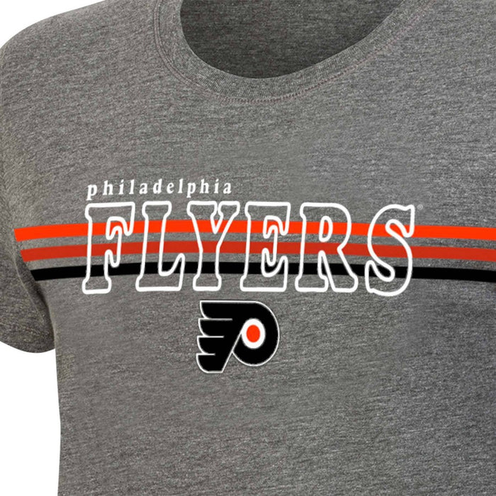 NHL Philadelphia Flyers Women's Gray Short Sleeve Fashion T-Shirt - XL