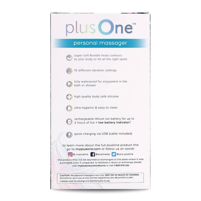 plusOne Rechargeable and Waterproof Vibrator