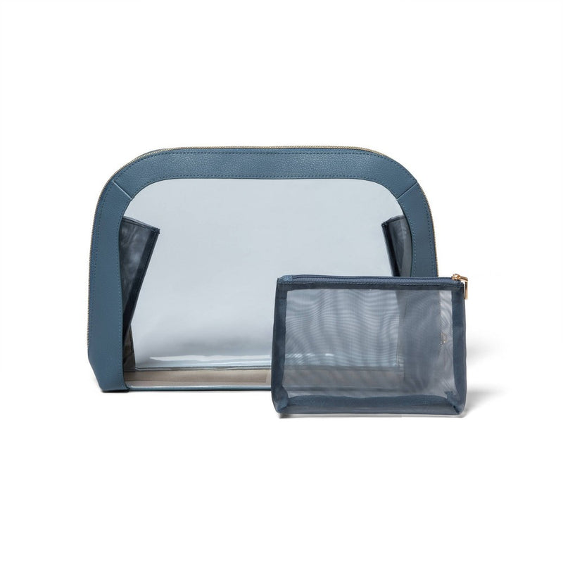 Sonia Kashuk Large Travel Makeup Pouch - Smokey Blue