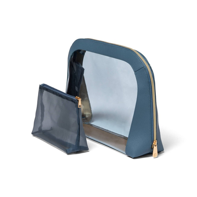 Sonia Kashuk Large Travel Makeup Pouch - Smokey Blue