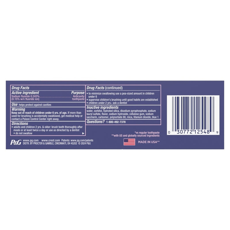 Crest 3D White Advanced Teeth Whitening Toothpaste, Radiant Mint - Trial Size - 2.4 oz