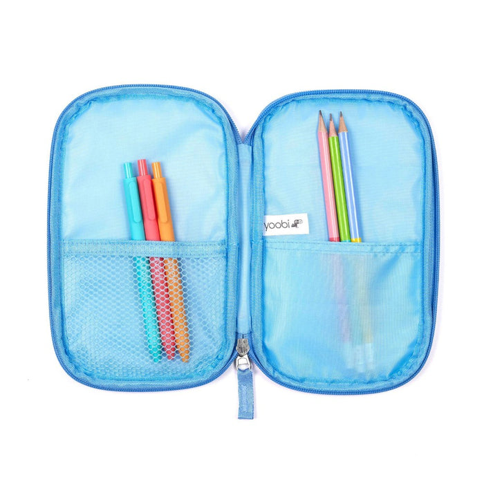 Single Zip Pencil Organizer Powder Blue Tie Dye - Yoobi
