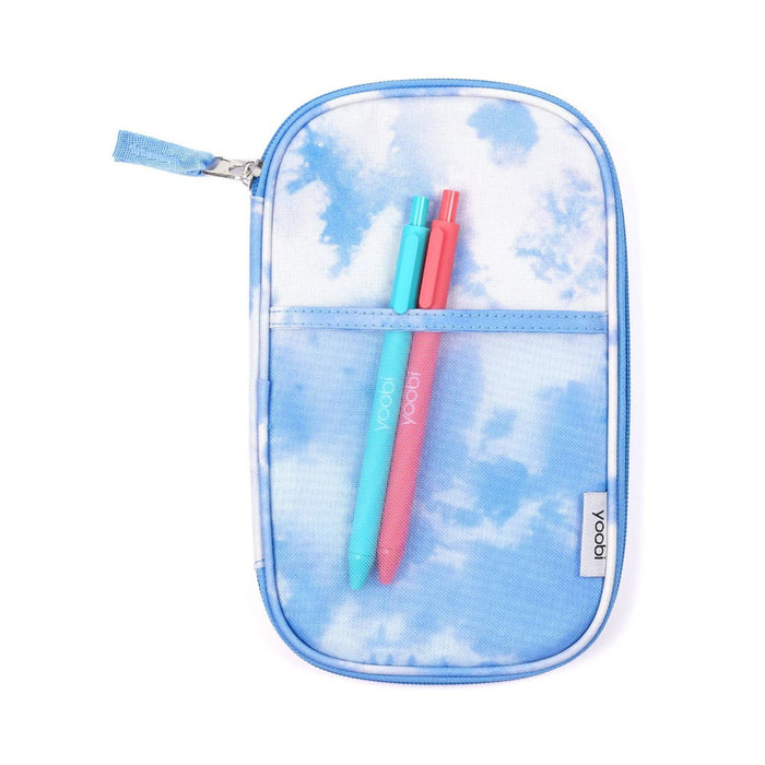 Single Zip Pencil Organizer Powder Blue Tie Dye - Yoobi