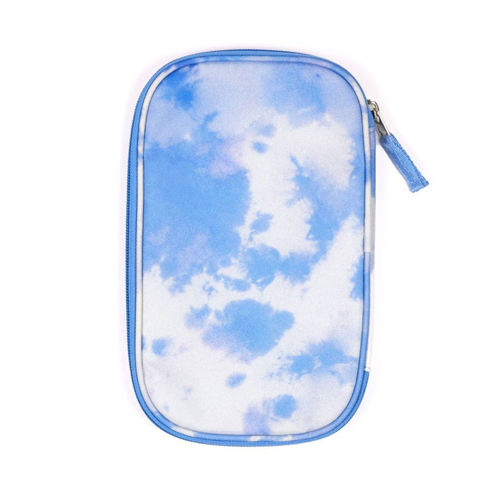 Single Zip Pencil Organizer Powder Blue Tie Dye - Yoobi