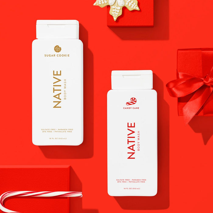 Native Body Wash - Limited Edition Holiday - Candy Cane - Sulfate Free - 18 fl oz