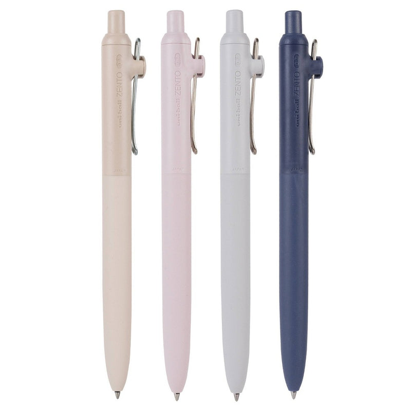 uniball 4pk Zento Gel Pen 0.7mm Medium Point Black Ink Muted Barrel
