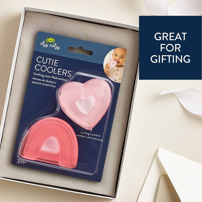 Itzy Ritzy Cutie Coolers Teether Set - Rainbow Love - 2pk