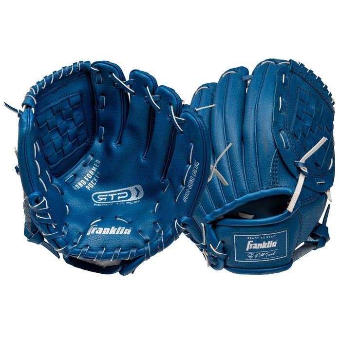 Franklin Sports 9'' Teeball Glove with Ball - Navy