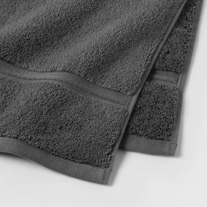 Spa Plush Hand Towel Dark Gray - Threshold
