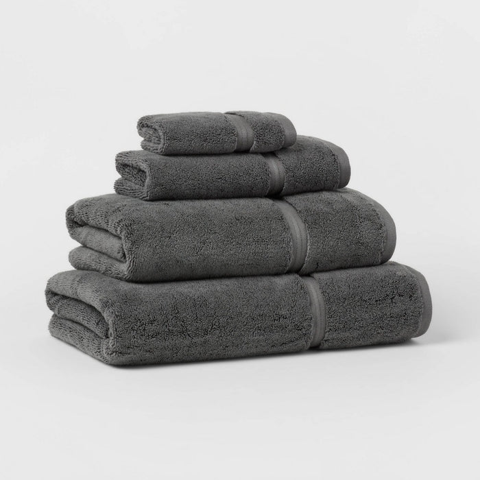 Spa Plush Hand Towel Dark Gray - Threshold