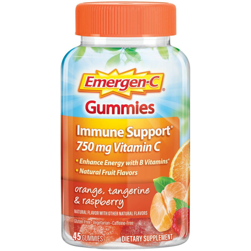 Emergen-C Vitamin C Immune Support Gummies - Orange, Tangerine & Raspberry - 45ct