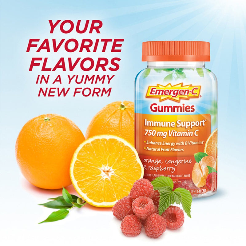 Emergen-C Vitamin C Immune Support Gummies - Orange, Tangerine & Raspberry - 45ct