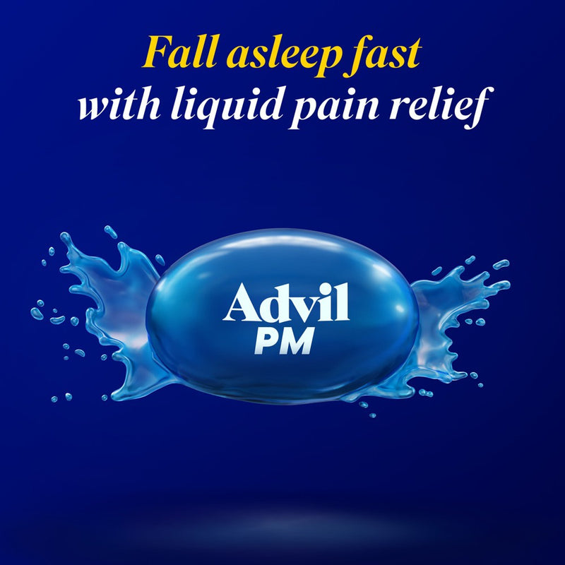 Advil PM Liqui-Gels Pain Reliever/Nighttime Sleep Aid Liquid Filled Capsules - Ibuprofen (NSAID) - 80ct