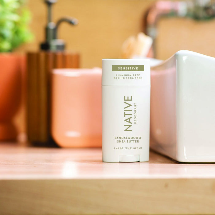 Native Sensitive Deodorant - Sandalwood & Shea - No Baking Soda - 2.65 oz