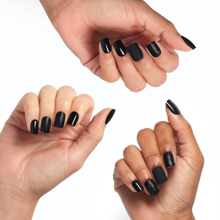 OPI Press-On Fake Nails - Little Black Onyx Dress - 26ct